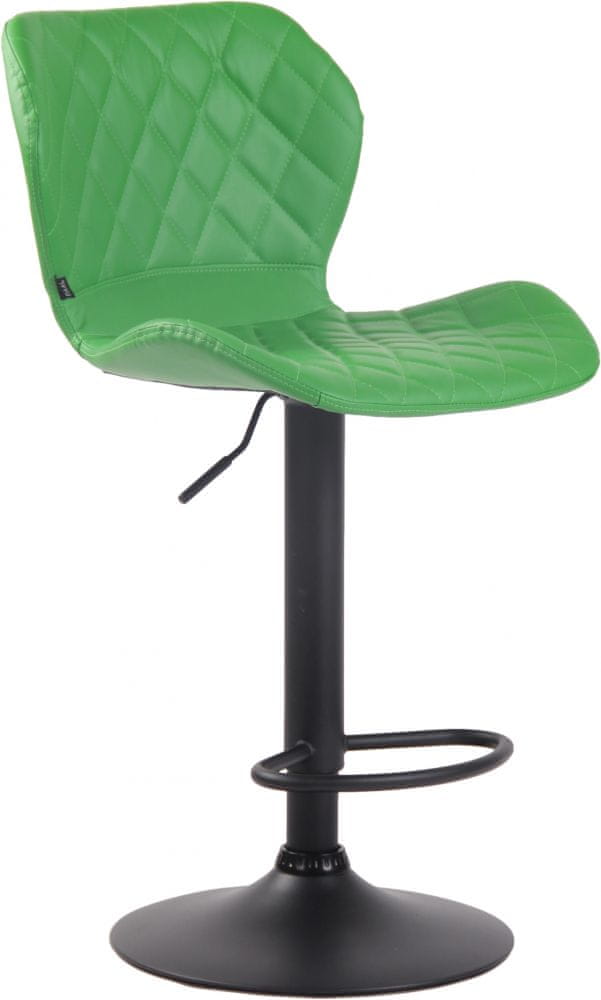 BHM Germany Barová stolička Cork, syntetická koža, čierna / zelená